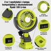 Wentylator z lampą LED do akumulatorów Ryobi 18V - 7
