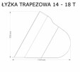 łyżka trapezowa profilująca do koparki, łyżki 1 - 18 T - 14