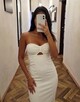 Biała wiskozowa sukienka z odkrytymi ramionami tuba S - 4