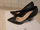 Buty damskie – skórzane czółenka czarne „BRAVOMODA” - 2