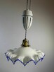 Stara lampa wisząca kuchenna z przeciwwagą porcelanową - 3