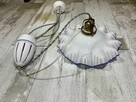Stara lampa wisząca kuchenna z przeciwwagą porcelanową - 9