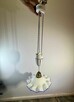 Stara lampa wisząca kuchenna z przeciwwagą porcelanową