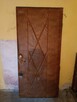 Drzwi retro PRL 205x85 cm z oryginalnym obiciem SKAJ, vintag