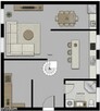 47,07 m² | Antresola | Ogródek 83 m² | Otwarta przestrzeń - 9