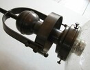 Oryginalna lampa sufitowa żyrandol mosiądz patynowany szklan - 8