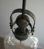 Oryginalna lampa sufitowa żyrandol mosiądz patynowany szklan - 5