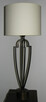 Mosiężna lampa stołowa z abażurem