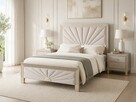 Zestaw sypialniany glamour łóżko 160x200 + 2 szafki FV VAT - 2