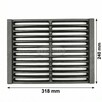 Ruszt 24x32 cm żeliwny do kominków produkcji Lechma PP190 - 4