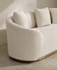 Sofa Nua N19-2 welurowa biała złota podstawa dostawa - 4