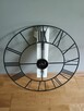 Zegar ścienny metalowy rzymski czarny retro 80 cm - 7