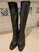 Buty damskie – skórzane kozaki czarne „Lasocki” - 2