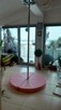 M-pole dance rura statyczno obrotowa chrom 45 materac 120/10 - 2