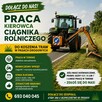 Osoba zajmująca się koszeniem traw ciągnikiem rolniczym