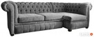 Pikowana sofa narożna chesterfield funkcja spania pojemnik - 2