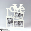 Piękna duża biała ramka na trzy zdjęcia z napisem LOVE - 1