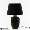 Czarna lampa z kloszem, stylowa i elegancka - 1