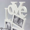 Piękna duża biała ramka na trzy zdjęcia z napisem LOVE - 4