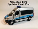 Mercedes metalowy model policja autko Welly radiowóz - 1