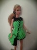 Sukienka dla lalki Barbie neonowa zieleń ubranko i opaska - 5