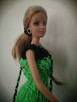 Sukienka dla lalki Barbie neonowa zieleń ubranko i opaska - 4