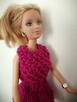 Sukienka dla lalki Barbie różowa ubranko i opaska - 2