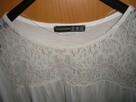 spódnica jeans 36-38 M&S Peruna, bluzka z koronką - 8