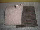 sweter włochacz pudrowy róż 36-38 , spodenki H&M 36 - 1