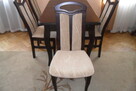 Stół dębowy, rozkładany plus 4 krzesła, symbolicznie używane - 5