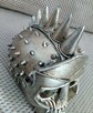 Steampunk srebrna Czaszka w hełmie skull - 11