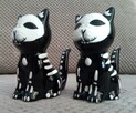 Odjechane Kocie szkielety skull black cat solniczka i pieprz - 2