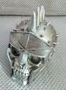 Steampunk srebrna Czaszka w hełmie skull - 10