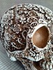 Misternie rzeźbiona duża czaszka kwiaty sweet skull - 7