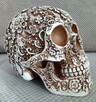 Misternie rzeźbiona duża czaszka kwiaty sweet skull - 9