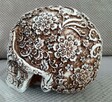 Misternie rzeźbiona duża czaszka kwiaty sweet skull - 8