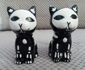 Odjechane Kocie szkielety skull black cat solniczka i pieprz - 5