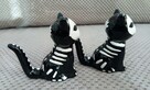 Odjechane Kocie szkielety skull black cat solniczka i pieprz - 6
