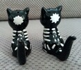 Odjechane Kocie szkielety skull black cat solniczka i pieprz - 7
