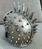 Steampunk srebrna Czaszka w hełmie skull - 9