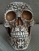 Misternie rzeźbiona duża czaszka kwiaty sweet skull - 3