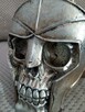 Steampunk srebrna Czaszka w hełmie skull - 6