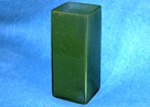 Wazon zielony szkło barwione wazon kwadratowy ozdobny - 1