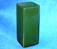 Wazon zielony szkło barwione wazon kwadratowy ozdobny - 3