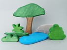 Drewniane figurki zwierząt - figurka Krokodyl - 3
