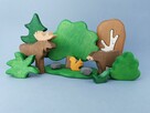 Drewniane figurki zwierząt - figurka Niedźwiedź - 3