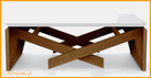 Drewniany rozkładany stolik - 1