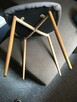 Krzesło /szare obicie / drewniane nóżki Jysk - 2