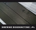 Deska na ścianę / elewację czarna opalany wzór malowana - 3