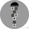 Klasy 3D Czarno-Białe - naklejka podłogowa, gra korytarzowa - 4